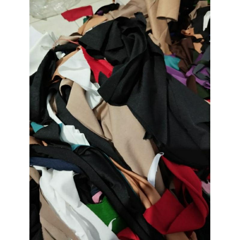 kain perca kiloan murah majun spandek balon jersi