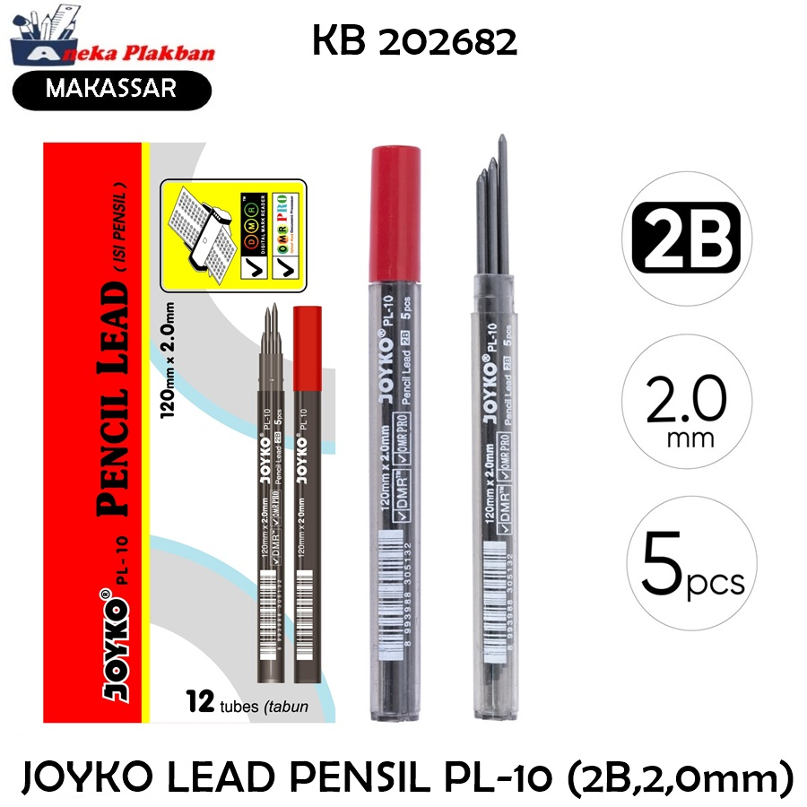 

[BOX/12TUBE] JOYKO LEAD PENSIL PL-10 (2B,2,0mm)