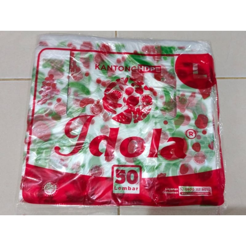 Kantong plastik idola ukuran 29 L motif buah ceri kantong kresek lucu gambar