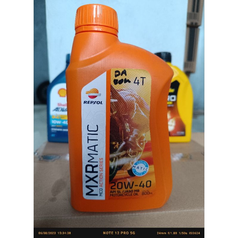 OLI REPSOL MXR. MATIC 20W-40 OLI BUAT SEGALA JENIS MOTOR MATIC
