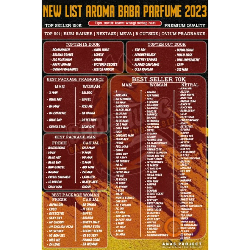 BEST SELLER BABA PARFUM