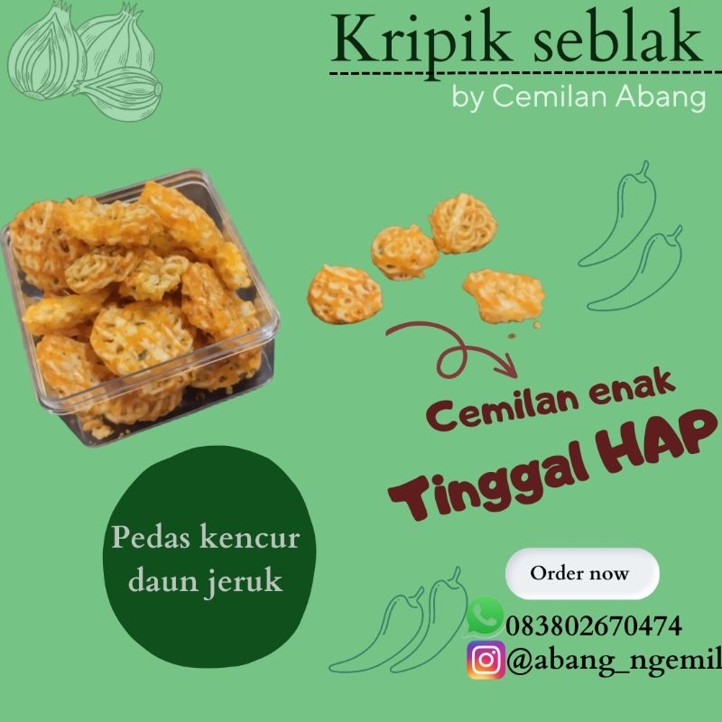 

kripik seblak mamang rafael rasa pedas kencur daun jeruk| cemilan enak|cemilan murah