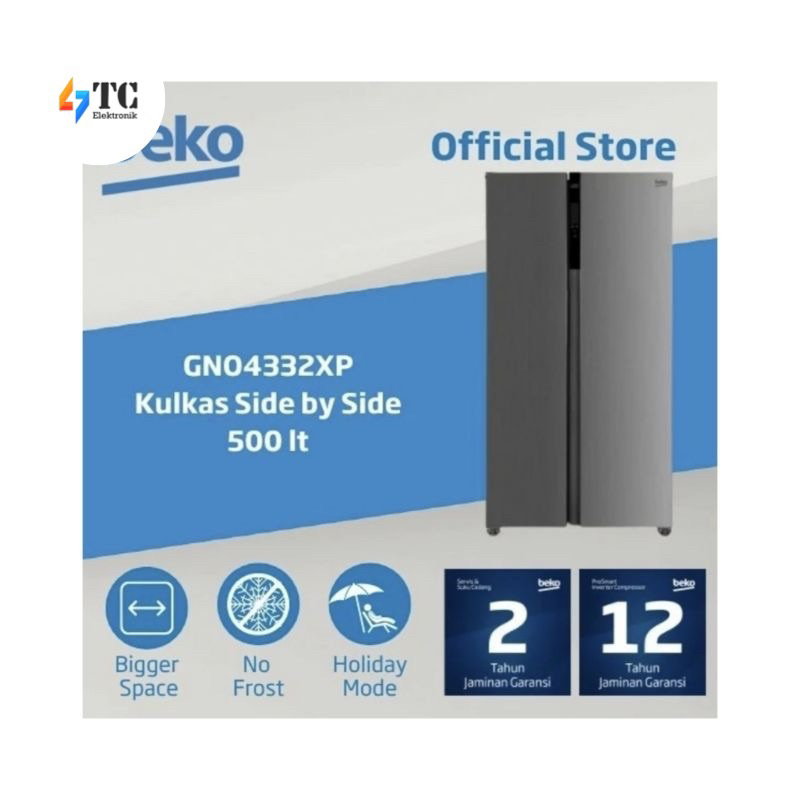 BEKO Kulkas Side By Side GNO4322XP 500L