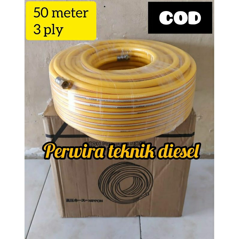 selang spray hose 50m / selang kompresor 50m / selang mesin cuci steam mobil dan motor 50m / spray h