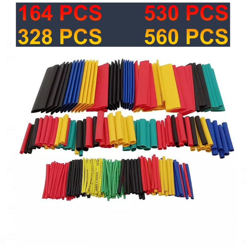 164PCS Isolasi Bakar / Heat Shrink Kabel Bakar Konektor Penyambung Kabel / Kabel Isolasi Bakar Selon