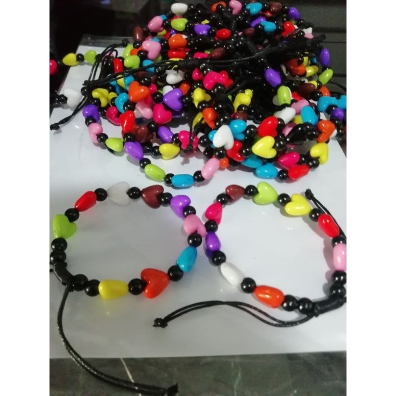 Gelang Love Warni Warni/Gelang Manik Warna Warni