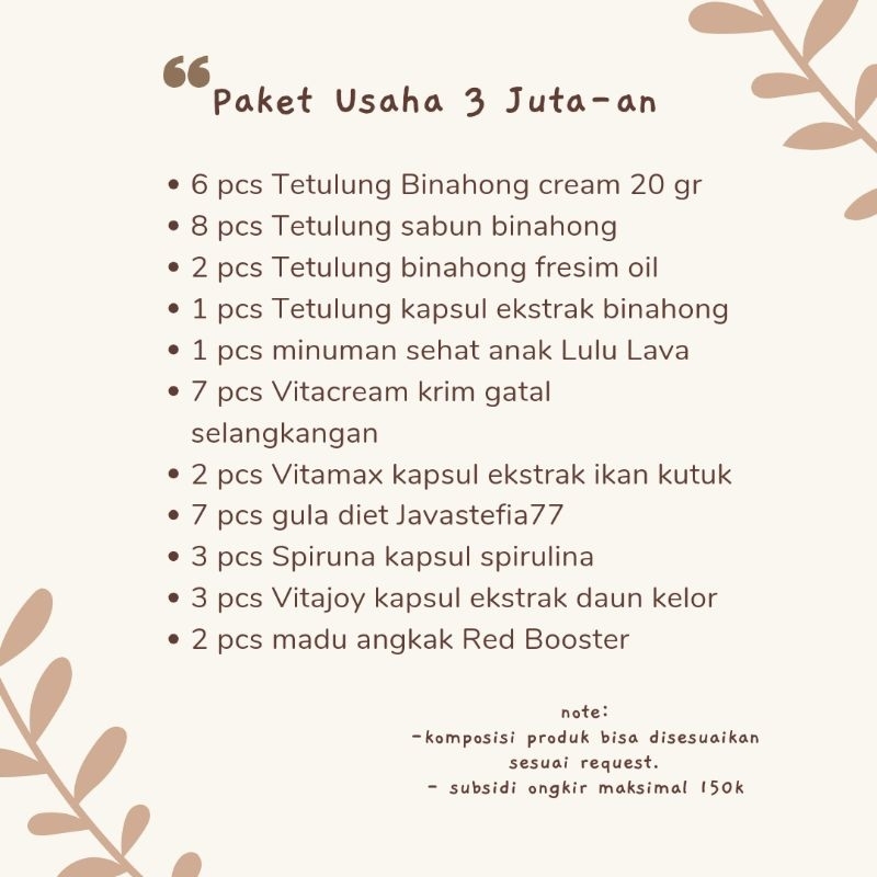 Paket Usaha Herbal