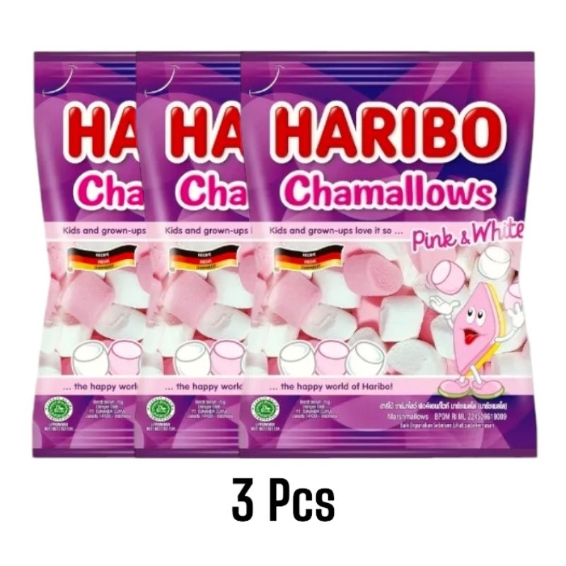 

Haribo Chamallows Pink & White Marshmallow 3 × 70gr ( 3 pcs )