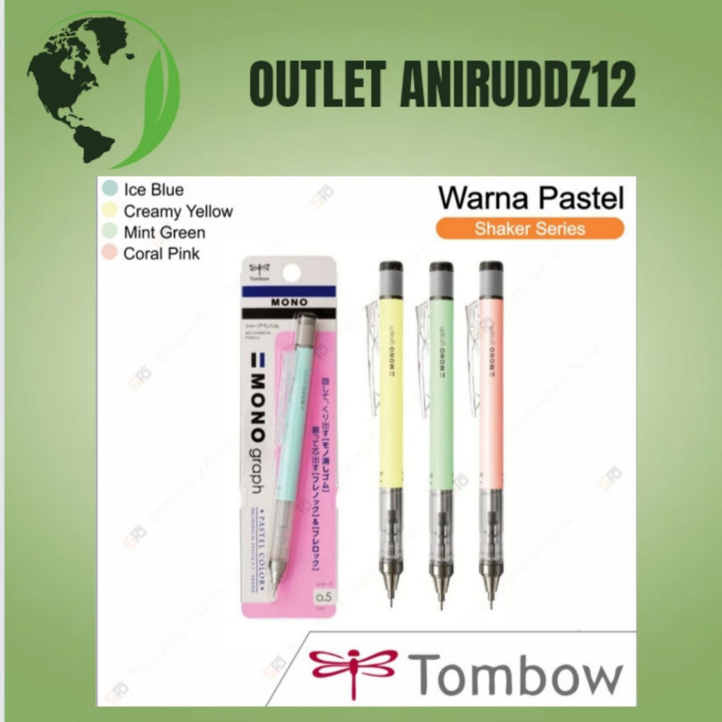 

pensil mekanik tombow 0,5 mm - mono graph pastel shaker - sakura pink