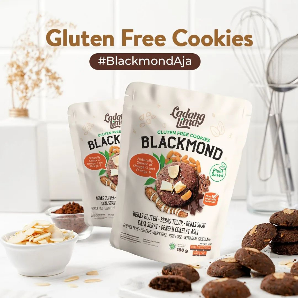 

BLACKMOND COOKIES DIET SEHAT GLUTEN FREE LADANG LIMA BOOSTER ASI