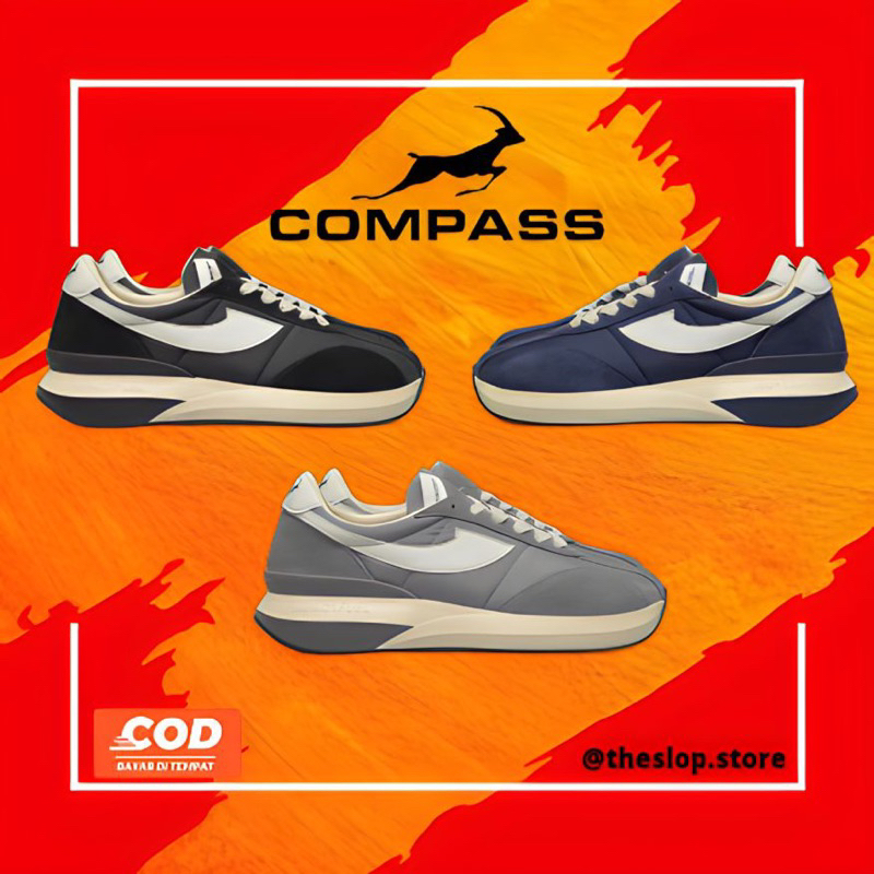 [ORIGINAL]SEPATU COMPASS VELOCITY X NEIGHBORHOOD/BLACK/GREY/NAVY