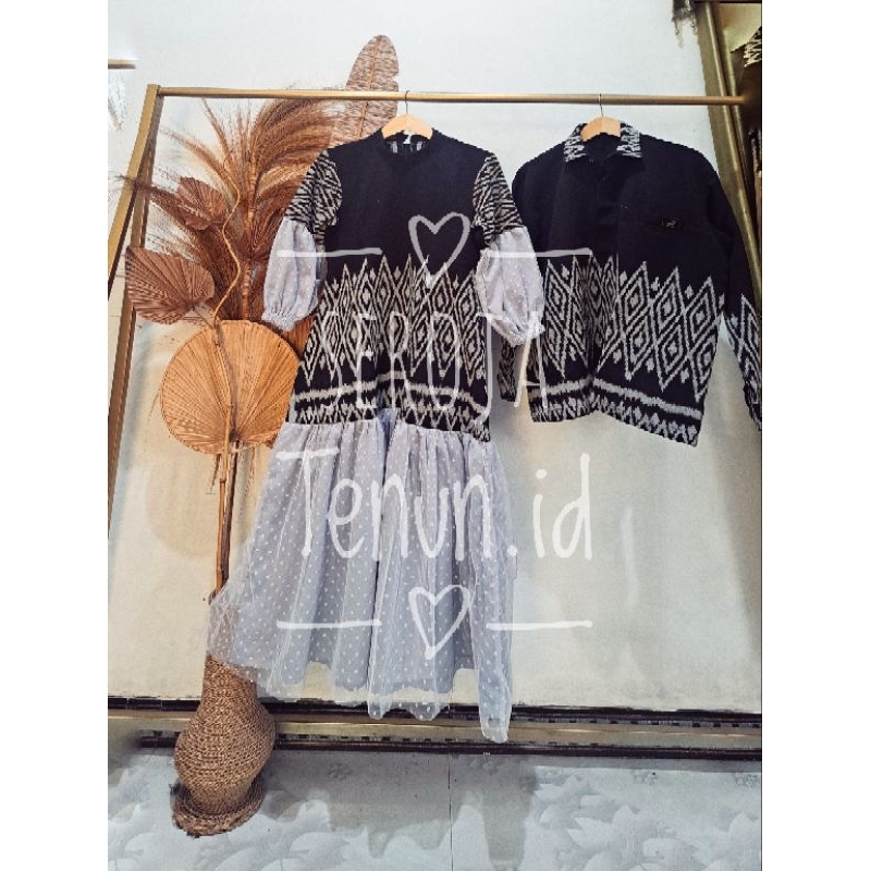 couple, kemeja tenun, setelan pasangan tenun etnik