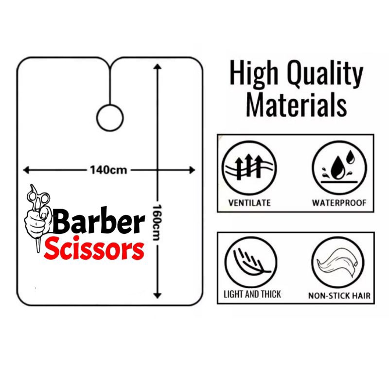 Kain Kep Barbershop Kain Cukur Rambut LV Hitam Gold