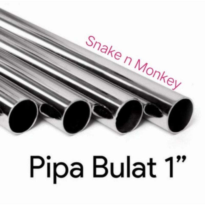 Pipa Bulat 1inch / Pipa Gantungan Lemari 25 mm STAINLESS STEEL Panjang 1 Meter