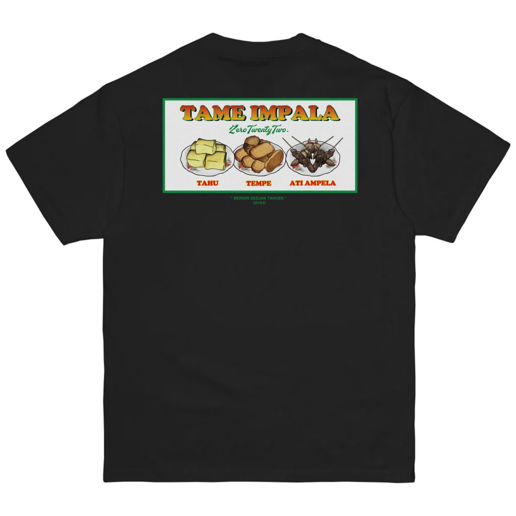 Zerotwentytwo T-shirt Tame Impala Black | Kaos Pria Parodi Plesetan Lucu Pecel Lele