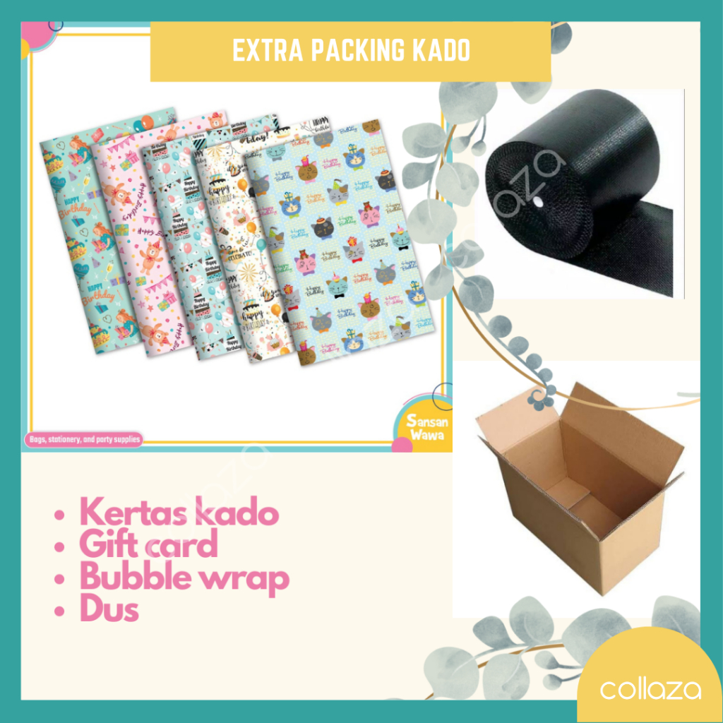 

Extra Packing Kado / packing Hadiah ulang Tahun / Tambahan kemas kadi anak