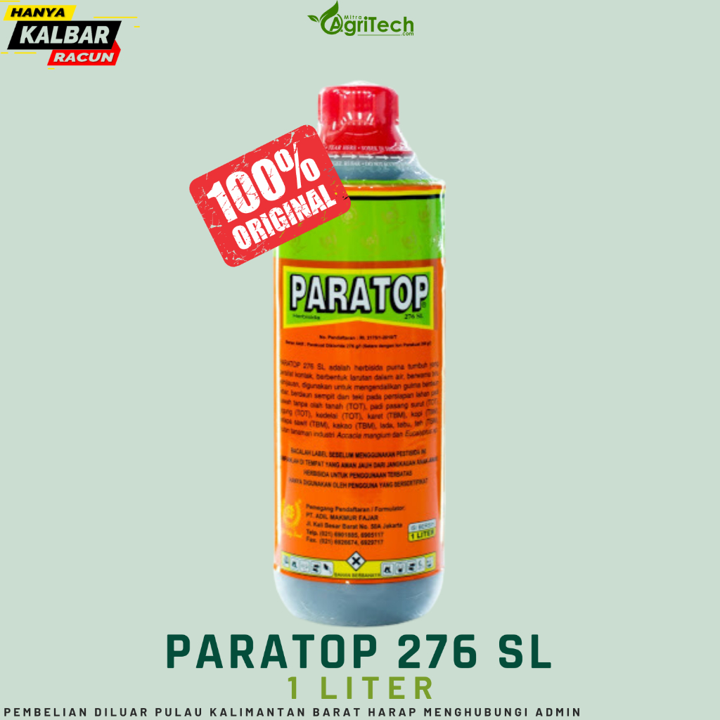 PARATOP 276 SL 1 LITER HERBISIDA KONTAK RACUN RUMPUT PEMBASMI GULMA PARAKUAT