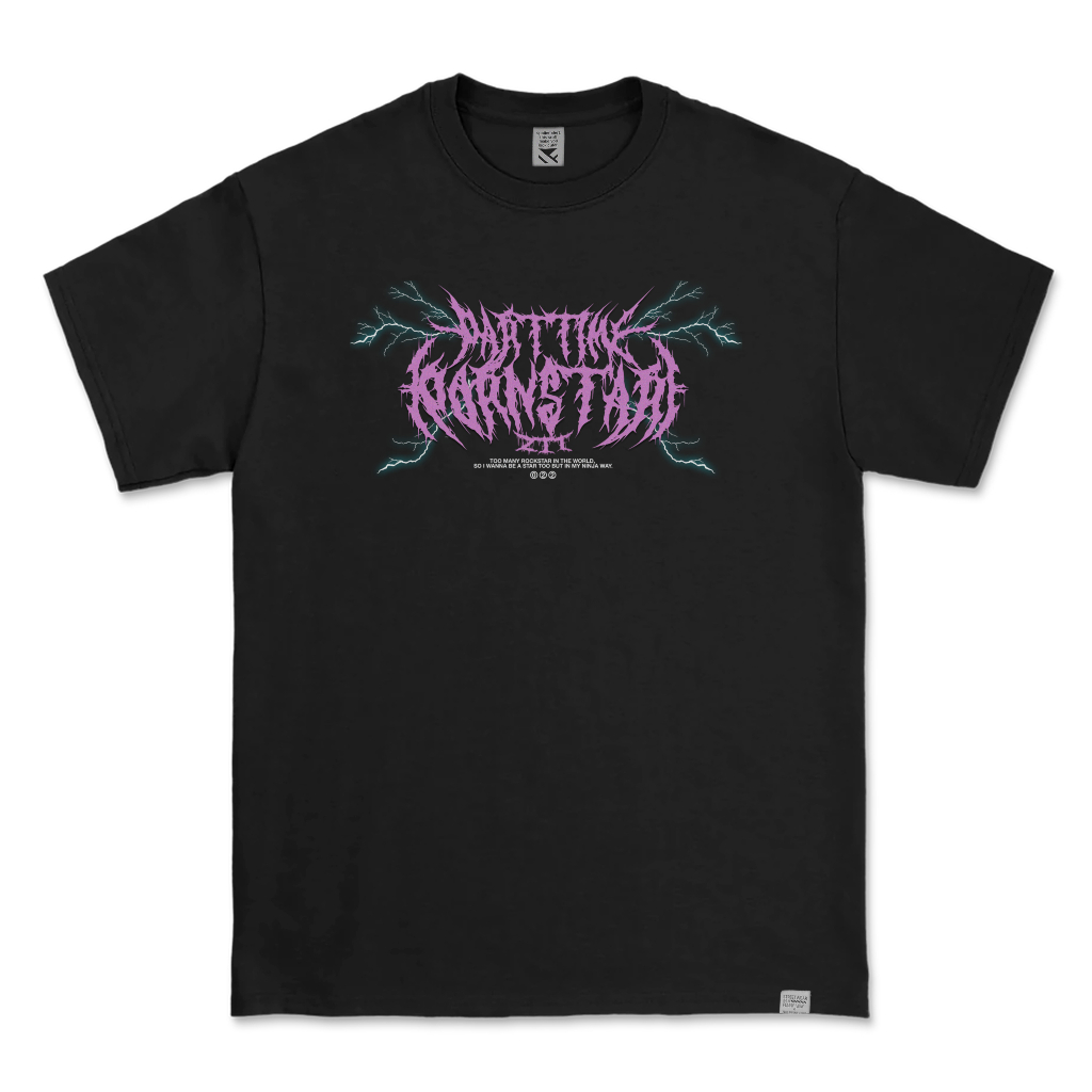 Kaos Distro Parodi ZeroTwentyTwo T-shirt Part time Pornstar Black | Baju Parody Pria Tulisan Metal A