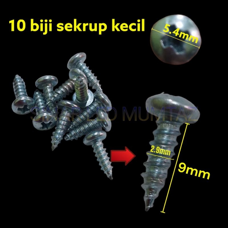 10biji sekrup/baut kecil