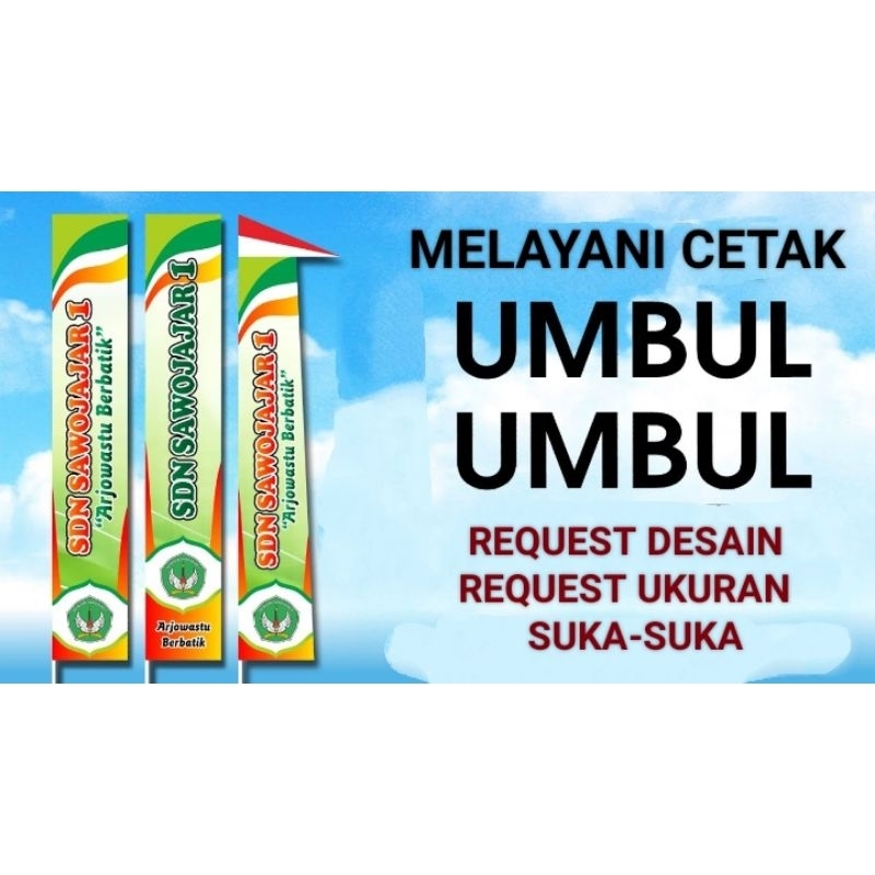 Bendera umbul-umbul Printing REQUEST/ custom satuan