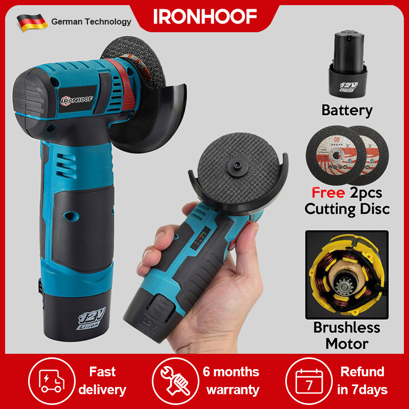 IRONHOOF Brushless Angle Grinder Mesin Gerinda Tangan Alat Pemotong Alat Listrik