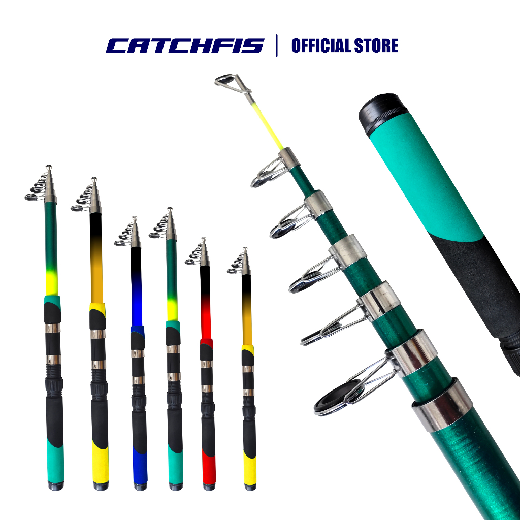 Catchfis Joran Pancing Bosemani Spinning Panjang 1.50m s/d 3.00m Fishing Rod Pancingan Glass Fiber J