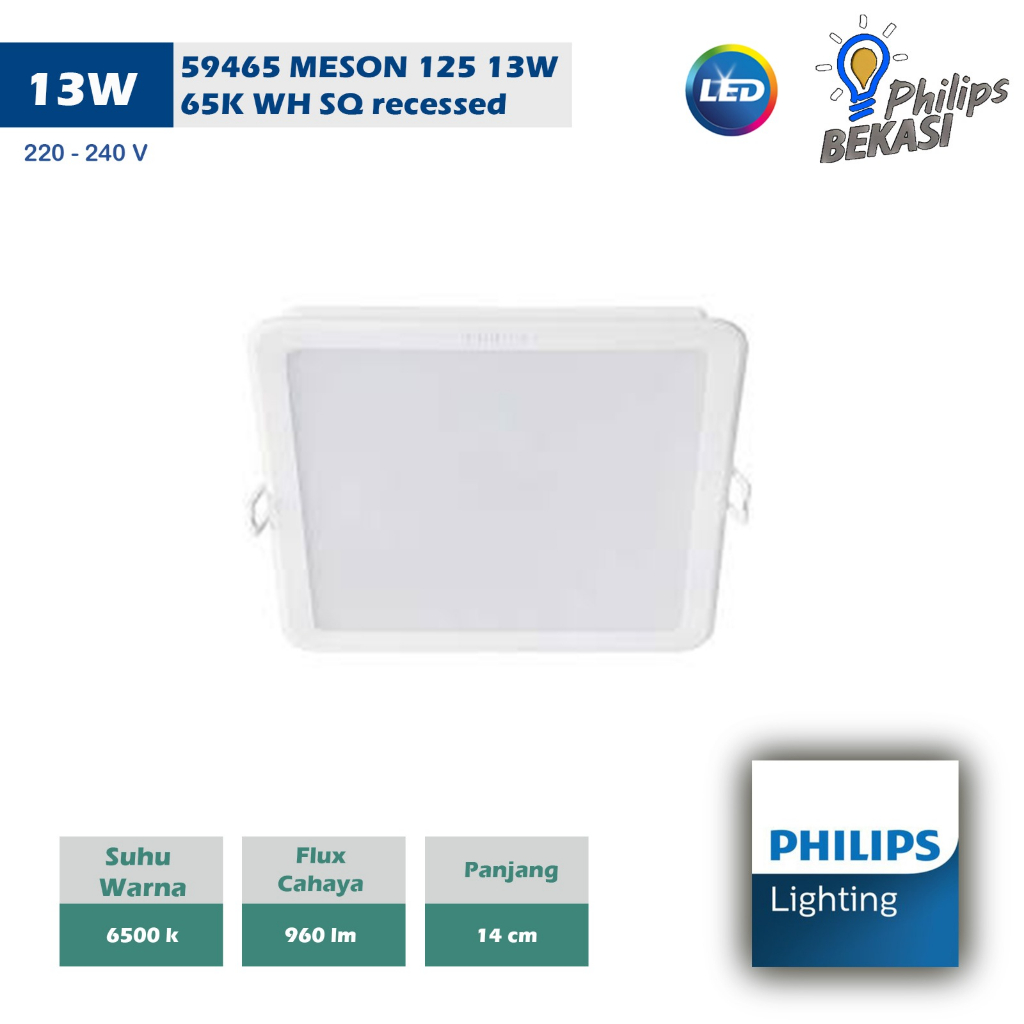 Lampu Downlight Kotak Philips 13 Watt Meson 59465