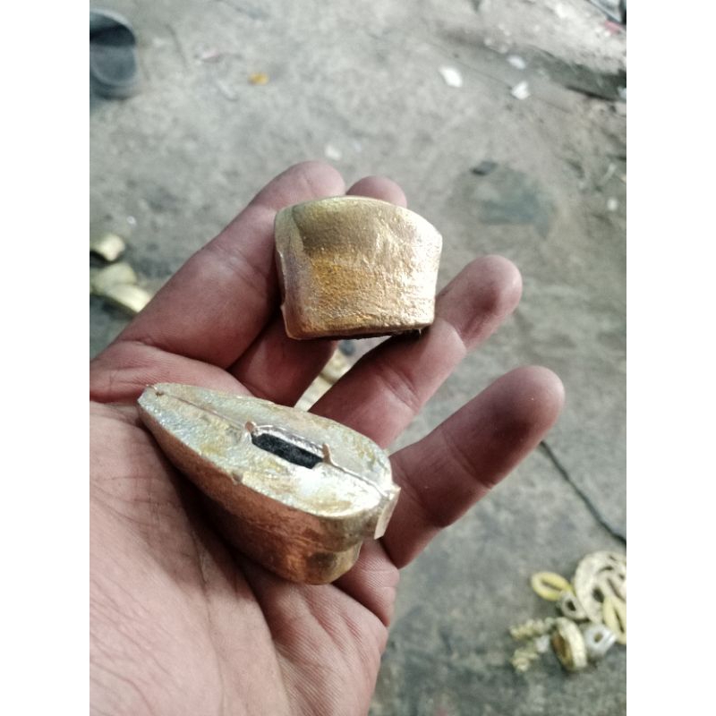 asesoris gagang hendel golok/pisau Kuningan mentahan