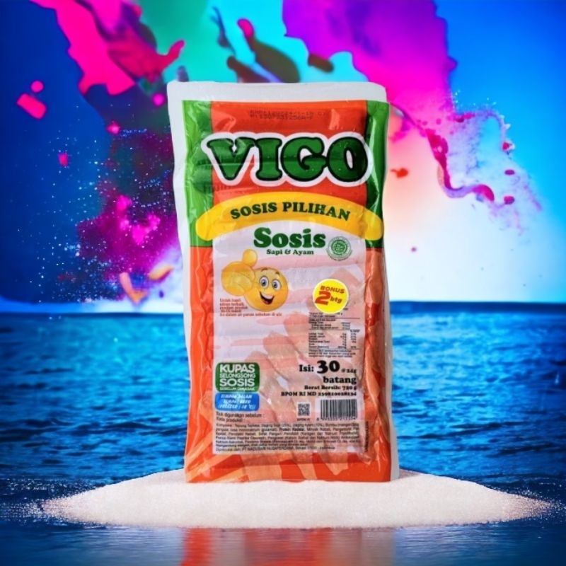 

RN_Frozen - VIGO Sosis Merah Berat Bersih 720 Gram Isi 30+2 Pcs