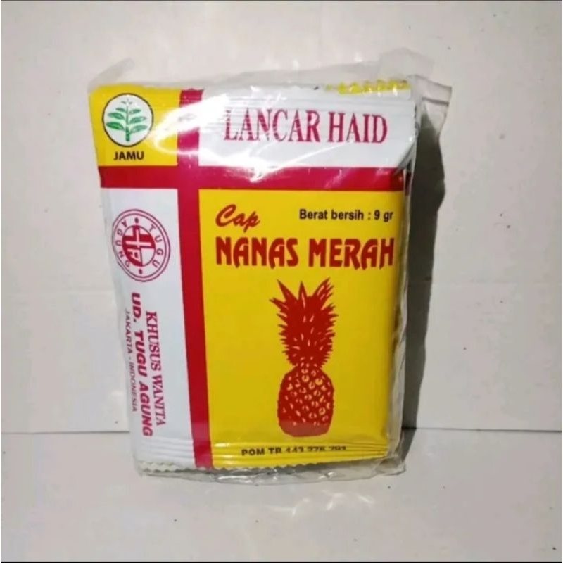 

Jamu Lancar Haid Nanas Merah 1 Pack Isi 10 Sachet