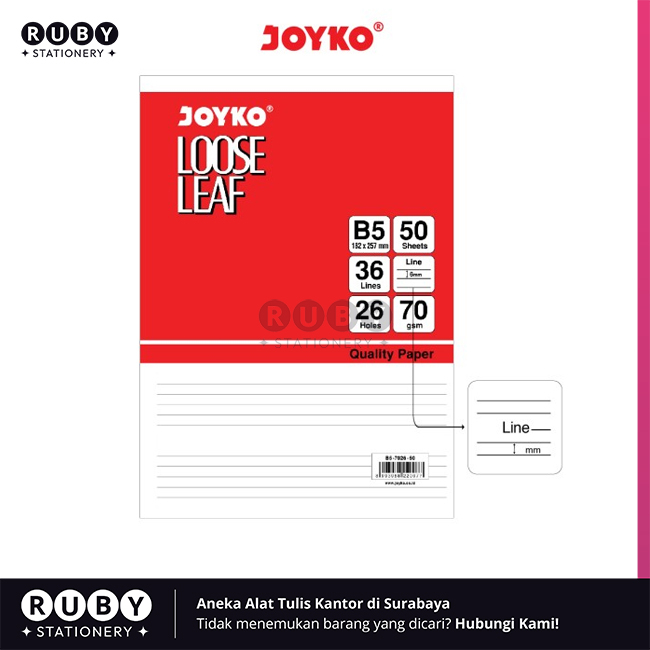 

RUBY STATIONERY Isi Kertas File Binder B5 Joyko - Loose Leaf