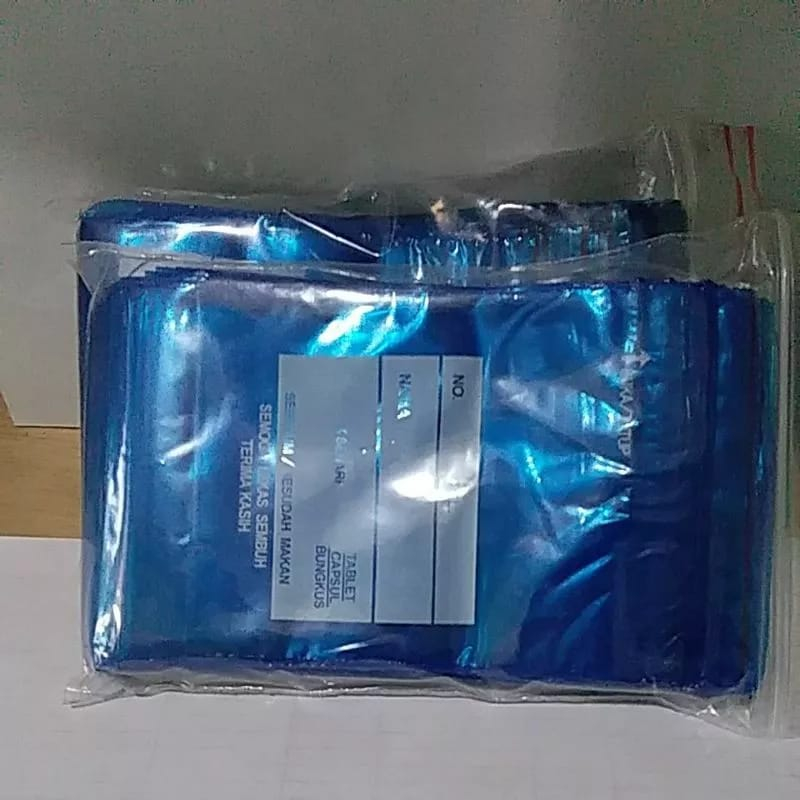 Klip plastik / klip pembungkus obat / klip obat sablon 10x7