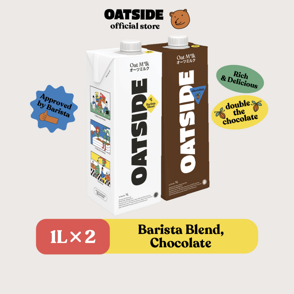 

(HOT DEALS) OATSIDE - Barista Blend 1L & Chocolate 1L