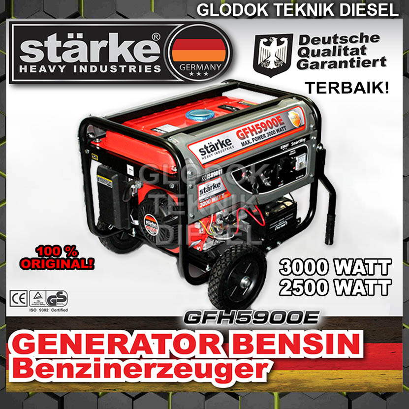 Starke Genset 3000 2500 watt GFH5900e GFH 5900 E Elektrik Starter ORIGINAL TERBAIK