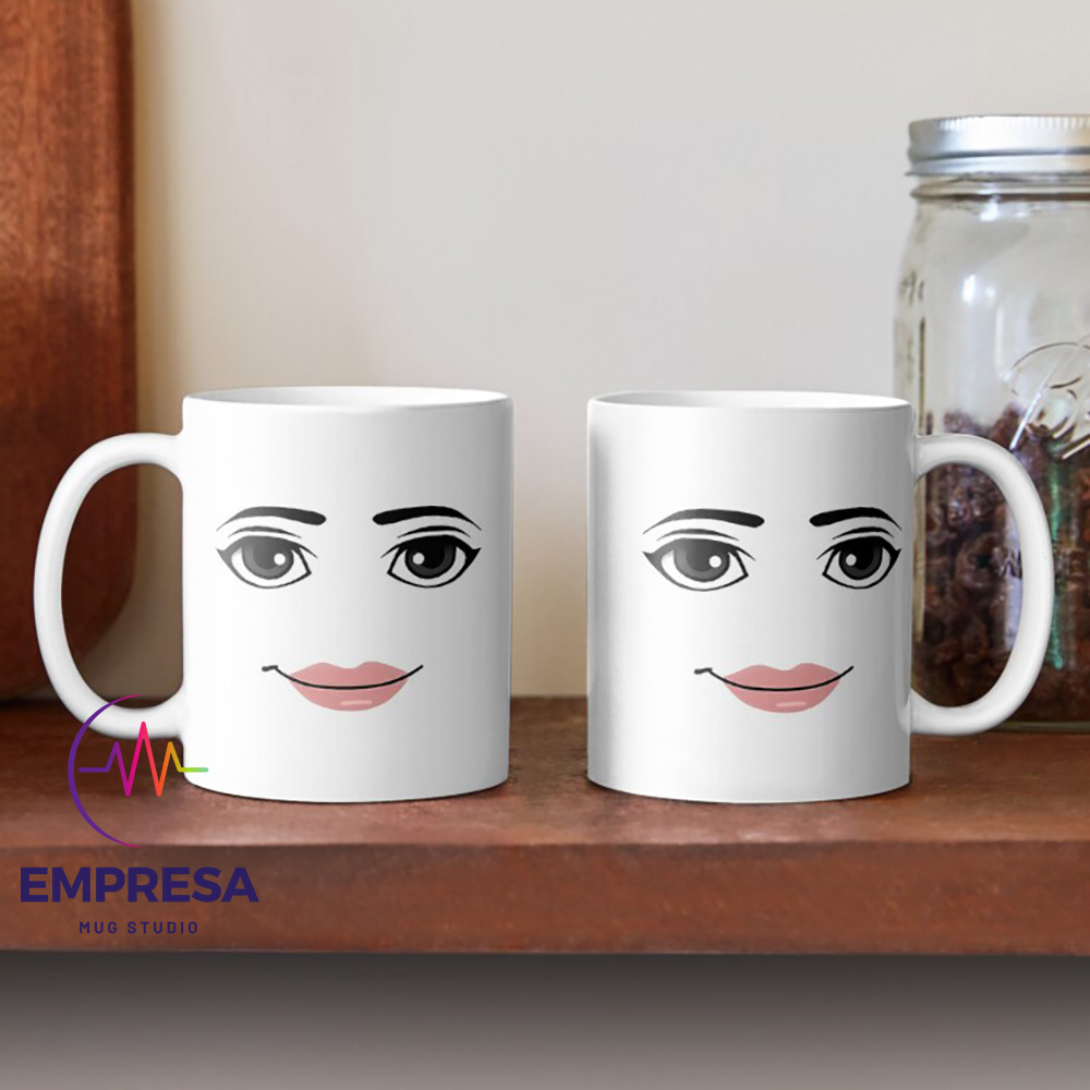 Funny Roblox Women Face Robux 2 Sided Printing Ceramic Coffee Tea Gift Mug