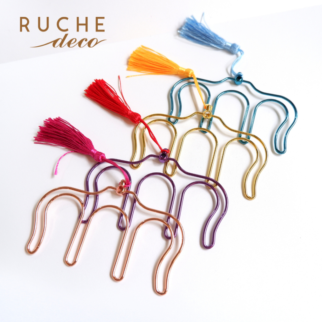 

RUCHE DECO - Music Book Bookmark / Paper Clips Hollow with Tassel Music Book Clip / Klip Penjepit Halaman Buku Musik
