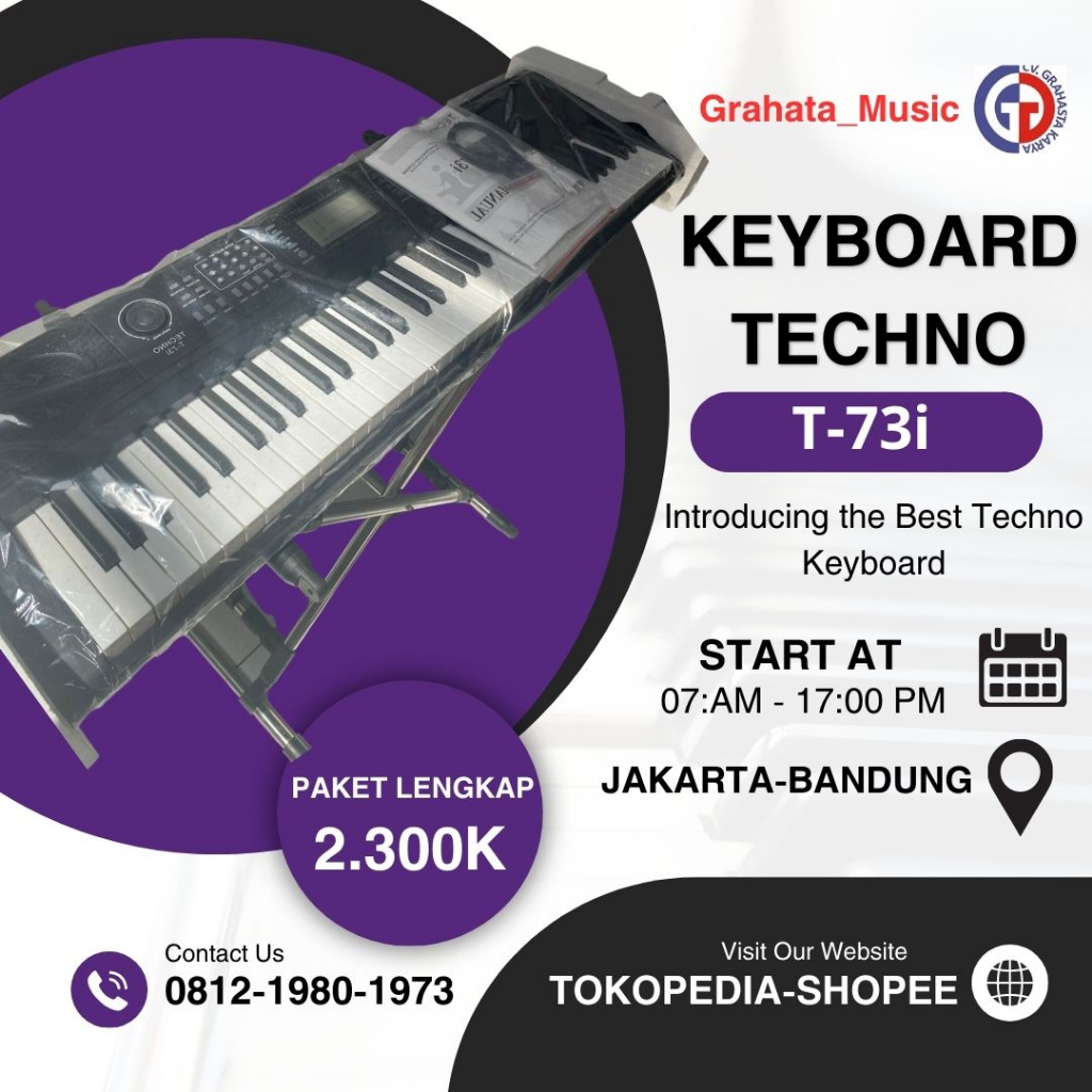 Keyboard Techno T73-i Series Paket Lengkap