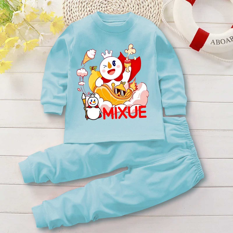 Setelan Baju Tidur Piyama Anak Bayi Batita Perempuan Laki Laki Import Viral Murah Lucu Usia 0-4 Tahun