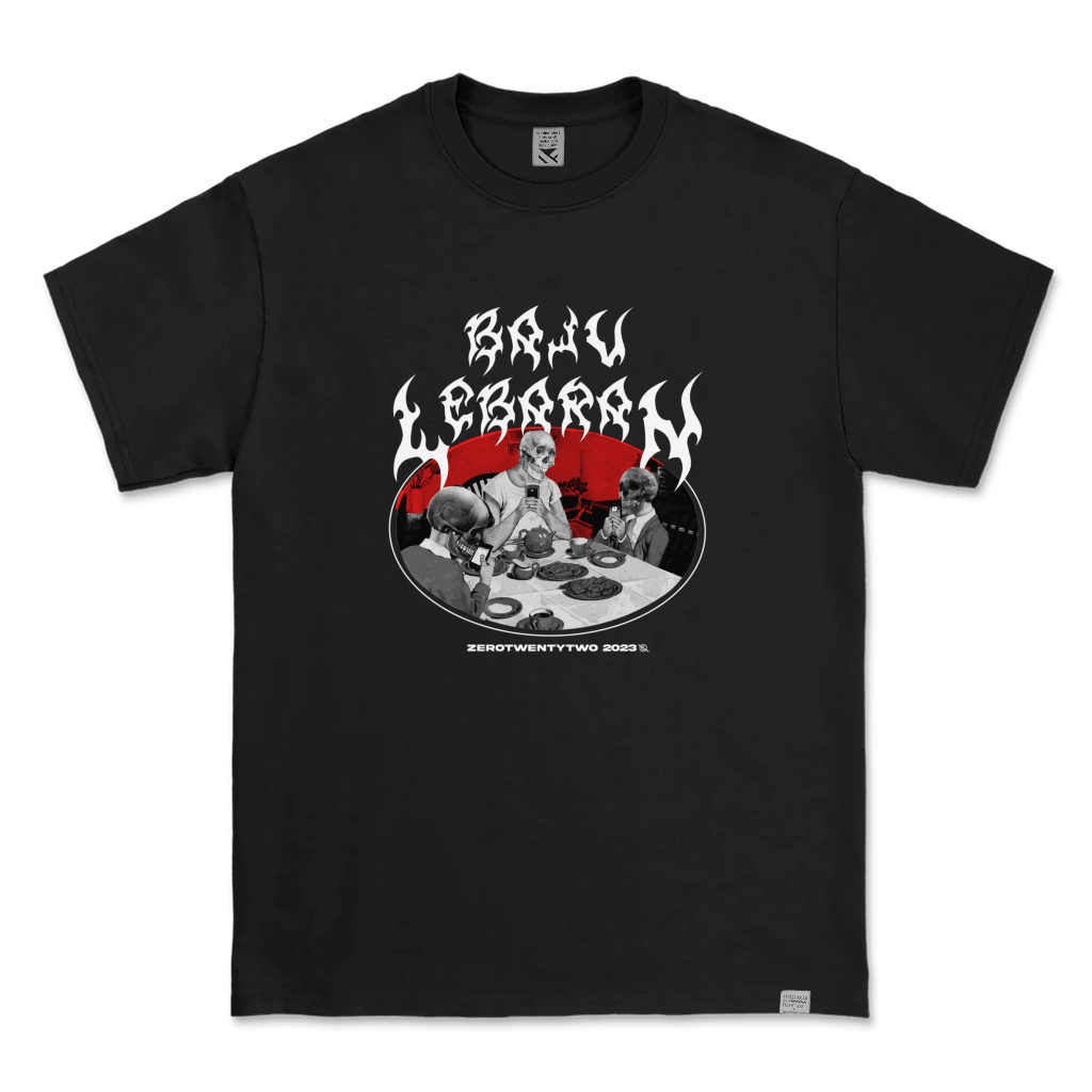 Kaos Distro Parodi ZeroTwentyTwo T-Shirt Baju Lebaran Metal Font Hitam | Baju Pria Lucu Parody Plesetan-DESIGN