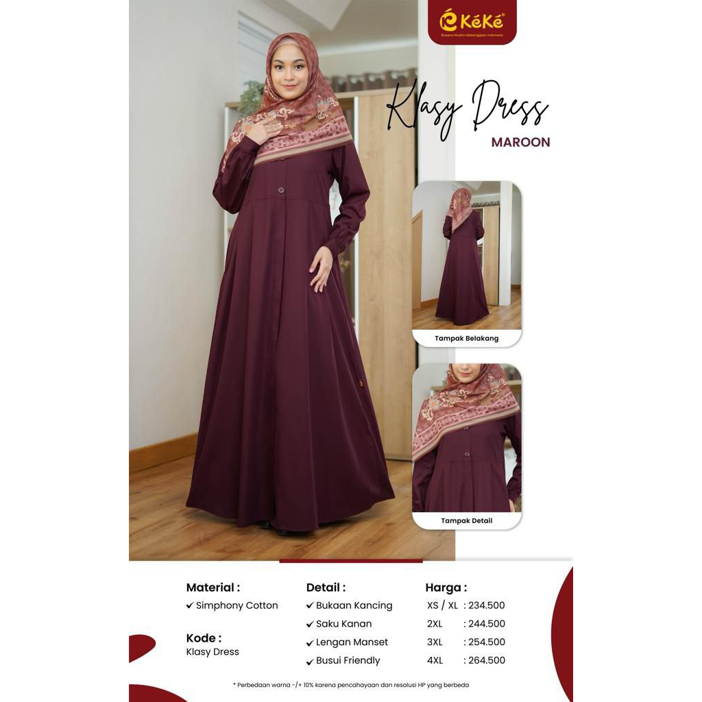 GAMIS TERBARU 2022 /GAMIS POLOS / GAMIS SIMPLE MODIS / BAJU MUSLIM SYARI / PAKAIAN WANITA / DRESS WA