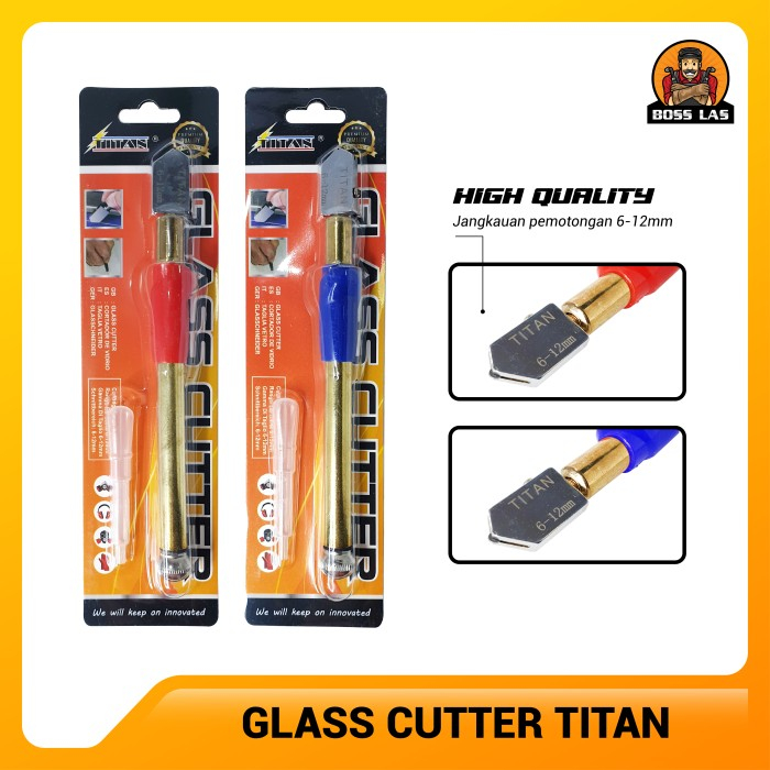 TITAN Pisau Pemotong Kaca Minyak / Oil Glass Cutter Aluminium Body