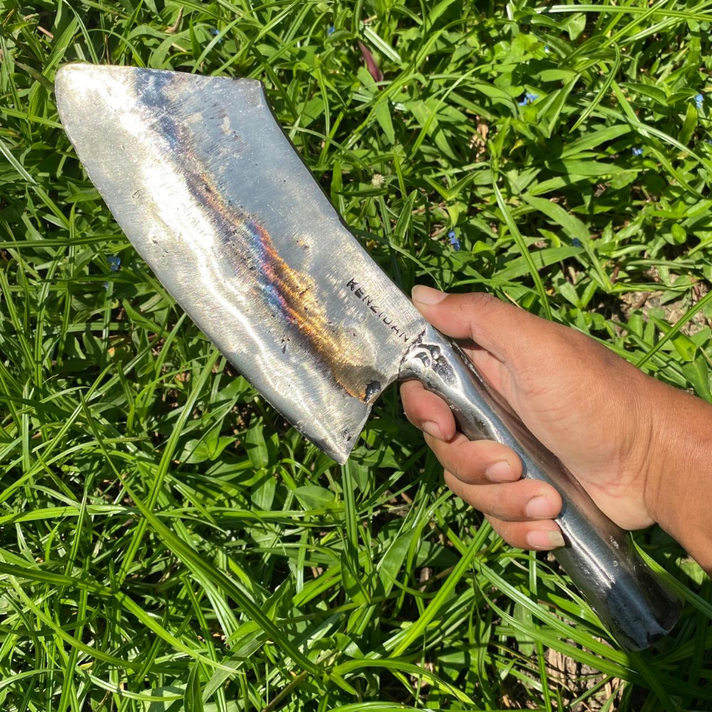 Pisau daging baja asli - Pisau Daging Tebal Besar - Pisau Cacah Ayam