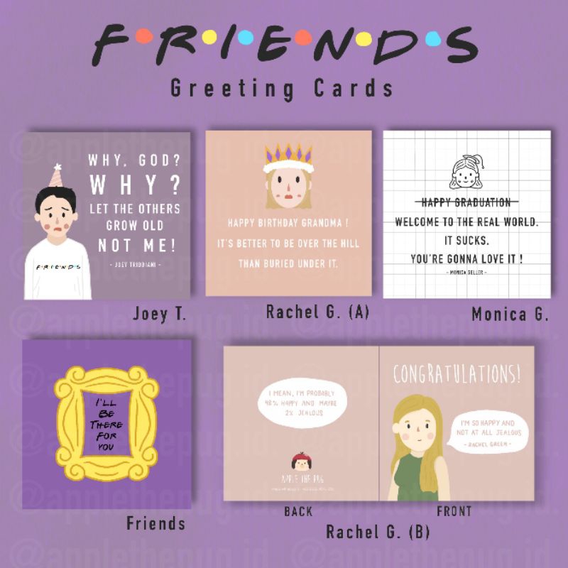 

Friends TV Show Greeting Cards for Birthday and Graduation