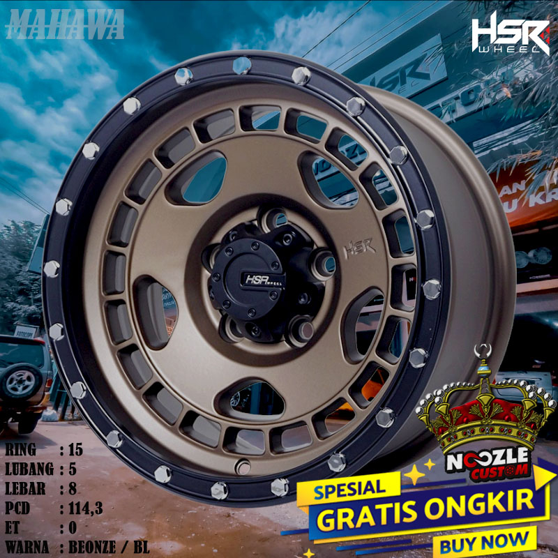 Velg Mobil Terios Rush Ring 15 Lubang 5 Pcd 114,3 Pelek Offroad R15 Type Mahawa