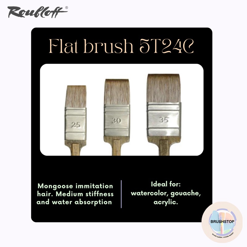 

Kuas Lukis Premium Brush Roubloff Flat brush Mongoose hair 5T24C