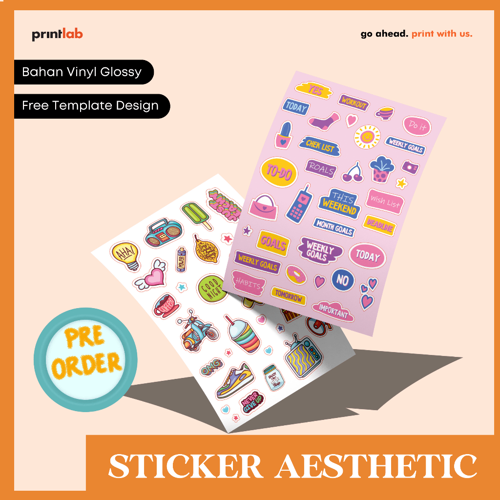 

Sticker Aesthetic Waterproof / Sticker Laptop / Sticker hp aesthetic / Sticker Tumbler Murah