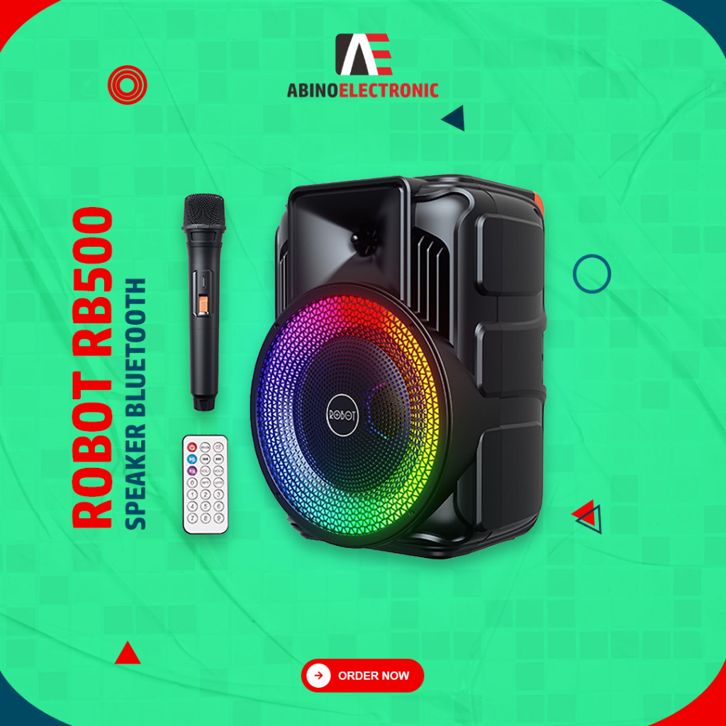 Speaker Bluetooth Robot RB500 Komputer PC Laptop TV HP Karaoke