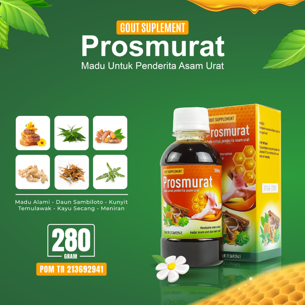 

Madu Prosmurat Obat Asam Urat Rematik Meredakan Gangguan Nyeri Persendian Pegal Linu Herbal Bpom