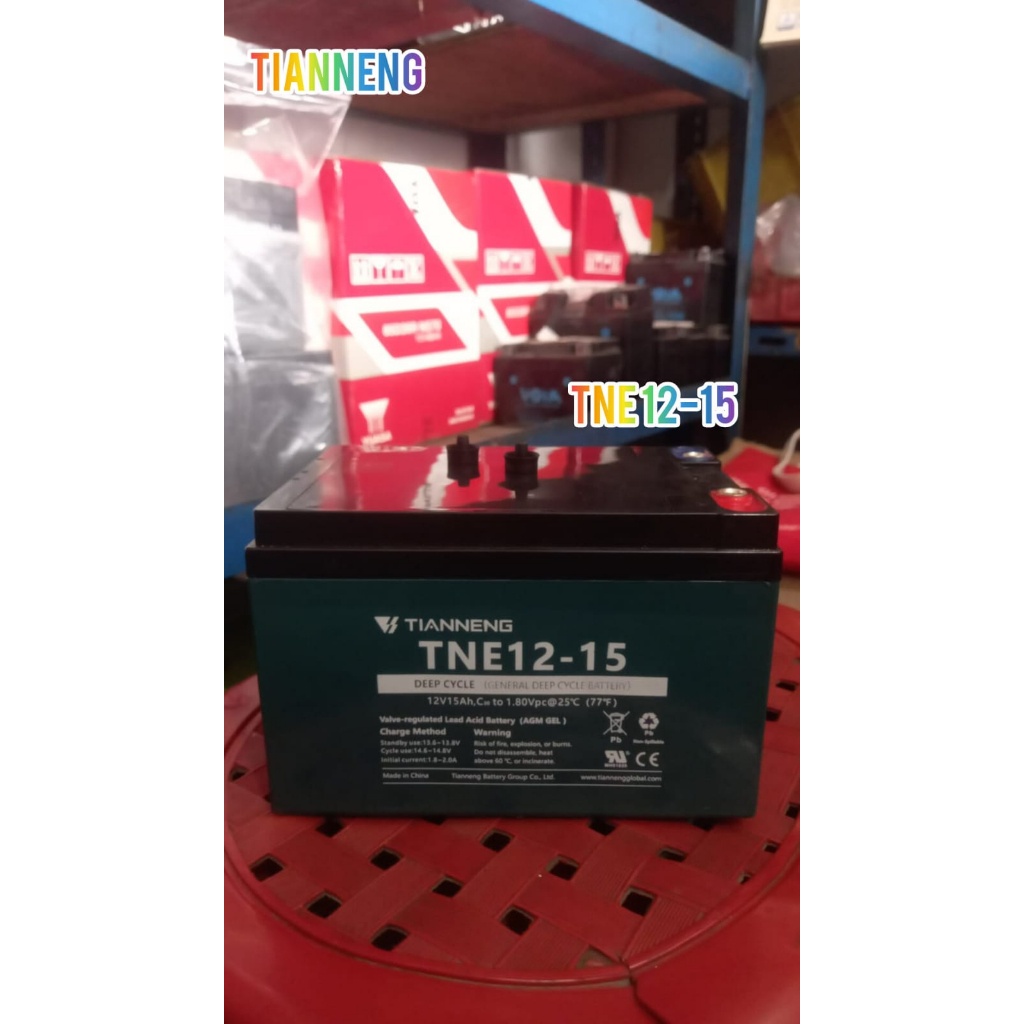 Battery sepeda listrik selis mandalika original Tianneng TNE12-15 6DZM12