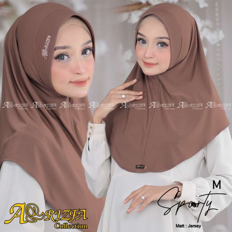 Jilbab Instan Jersey Sports Hijab SPORTY (M) ARRIZFA Kerudung Sport